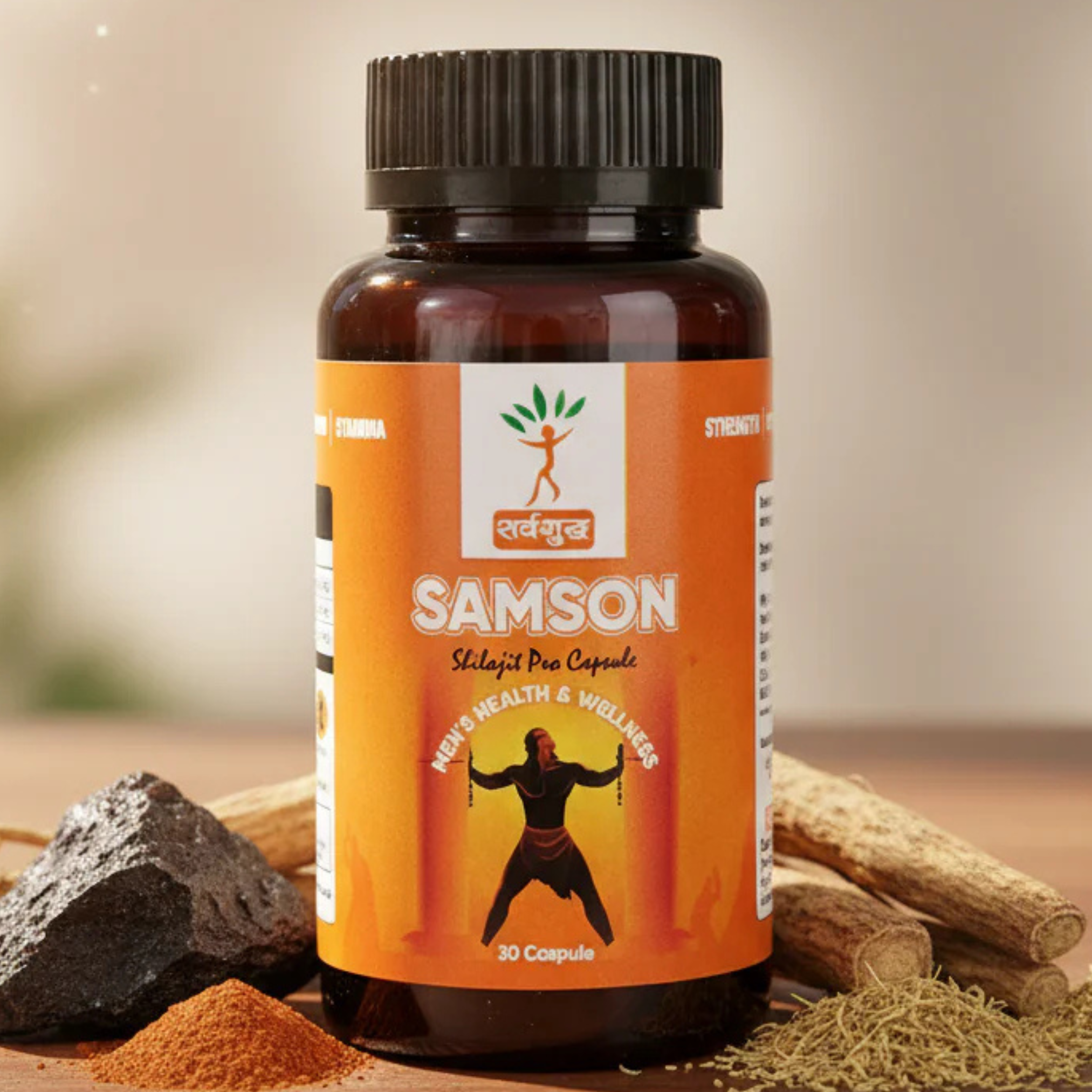 SUPPORTS PHYSICAL STRENGTH & ENDURANCE, SUPPORTS MEN’S VITALITY & OVERALL WELLNESS | SARVSHUDH SAMSON CAPSULE - SARV SHUDH TRIMEX PRIVATE LIMITED