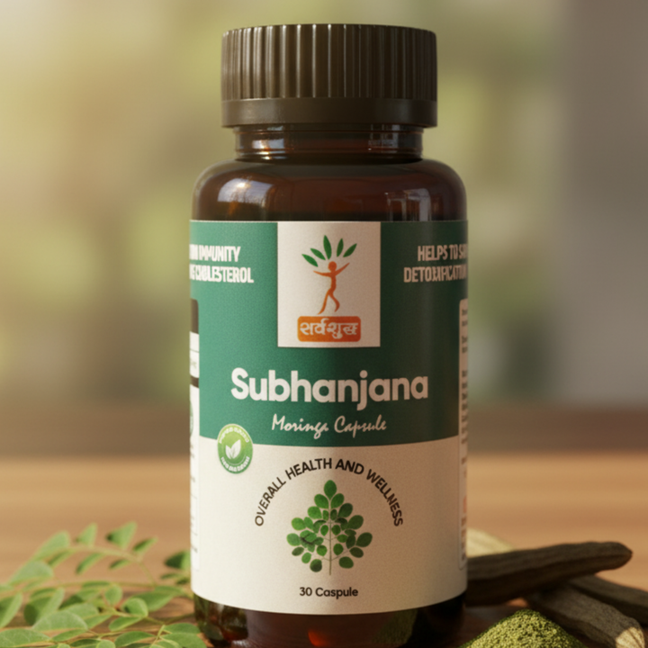 SUPPORTS IMMUNE HEALTH & WELLNESS, NUTRIENT-RICH MORINGA SUPPORT FOR DAILY WELLNESS | SARVSHUDH SUBHANJANA MORINGA CAPSULE - SARV SHUDH TRIMEX PRIVATE LIMITED