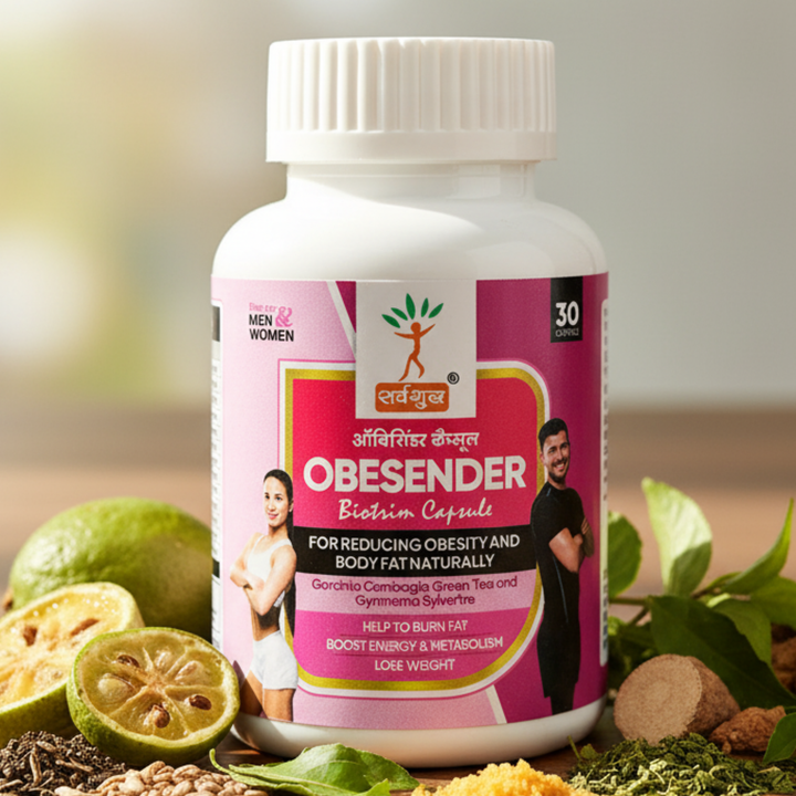 SUPPORTS HEALTHY WEIGHT MANAGEMENT, ELPS SUPPORT NATURAL FAT METABOLISM – SARVSHUDH OBESENDER CAPSULE - SARV SHUDH TRIMEX PRIVATE LIMITED
