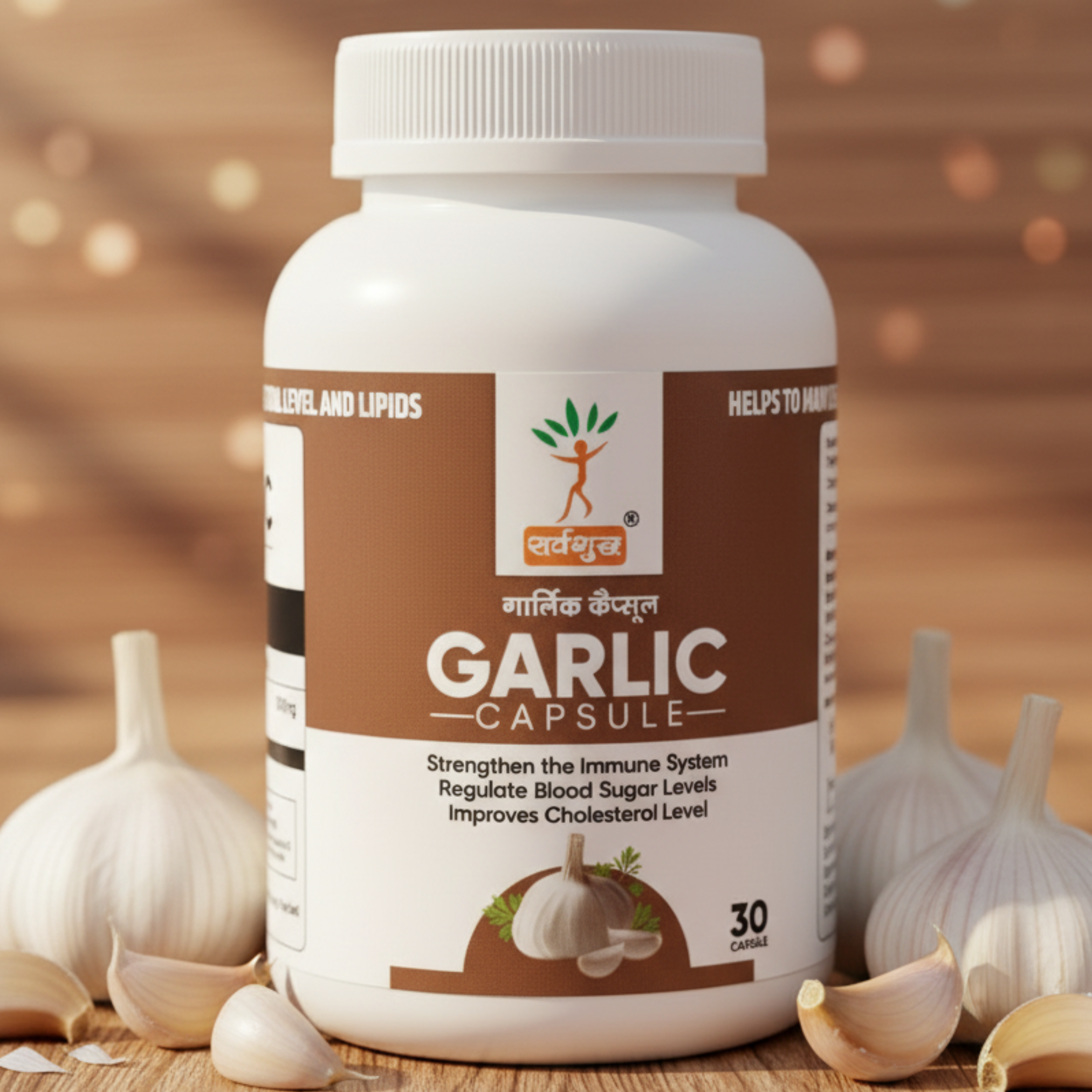 STENGTHEN THE IMMUNE SYSTEM, REGULATES BLOOD SUGAR LEVEL & IMPROVES CHOLESTEROL LEVEL | SARVSHUDH GARLIC CAPSULE - SARV SHUDH TRIMEX PRIVATE LIMITED